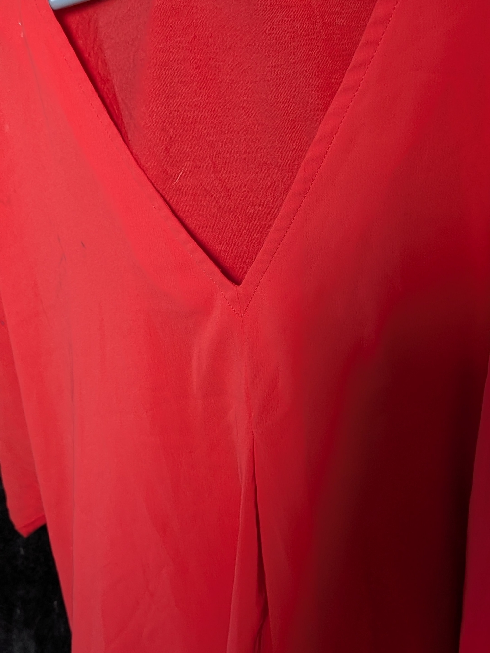 MICHAEL Michael Kors Bright Coral V-Neck Blouse
